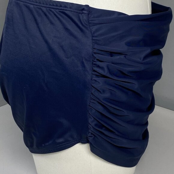 MiracleSuit Women’s Norma Jean Retro Ruching Bikini Bottom Navy Size 14 - Picture 6 of 9